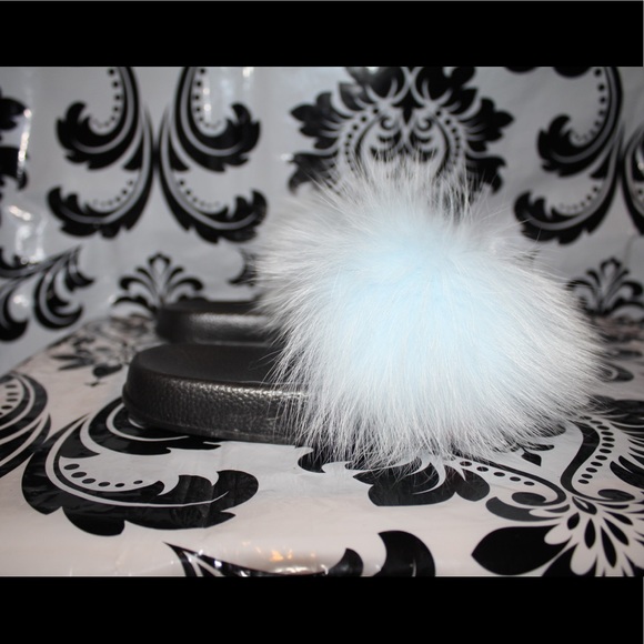 Fox Fur Slides for Toddlers - Picture 1 of 3